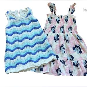 Disney Girls Blue and Pink Sundress Set